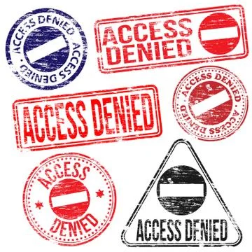 Access denied stamps Stock Illustration