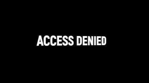 Access denied text 3D word rotation animation video effect for trailer title Stock Footage 313715450