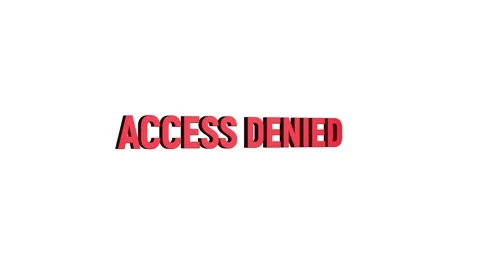 Access denied text 3D word rotation animation video effect for trailer title Stock Footage 313715472