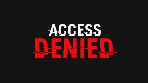 Access Denied Text + Alpha Channel Stock Footage 72791549