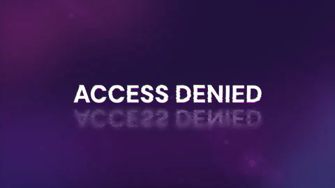 Access denied text with screen effects of technological glitches. Looped Stock Footage 275602117