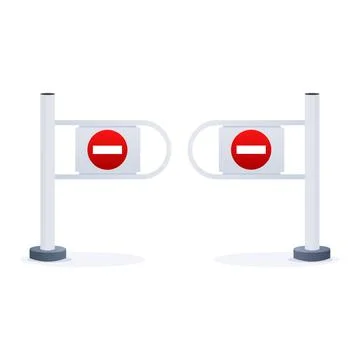 Access Denied Turnstile Gate. Vector illustration. Stock Illustration