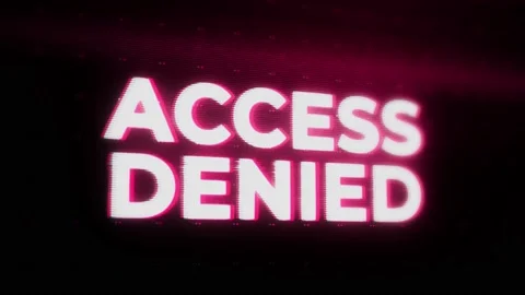 Access Denied Warning Alert Error Message flashing on Screen, Computer system Stock Footage 218973718