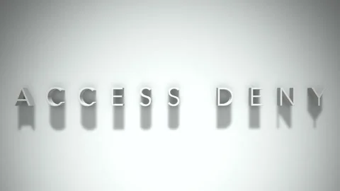 Access deny 3D title animation with shadows on a white background 스톡 동영상 297514648