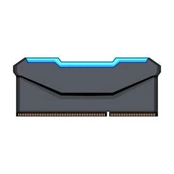 Access desktop memory cartoon vector illustration Stock Illustration