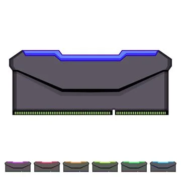 Access desktop memory cartoon vector graphic Stock Illustration