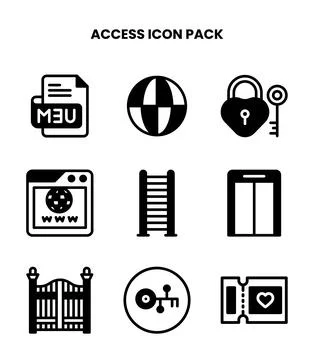 Access DuoTone Design Icons Pack Stock Illustration