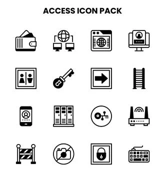 Access DuoTone Set Icons Pack Stockillustratie