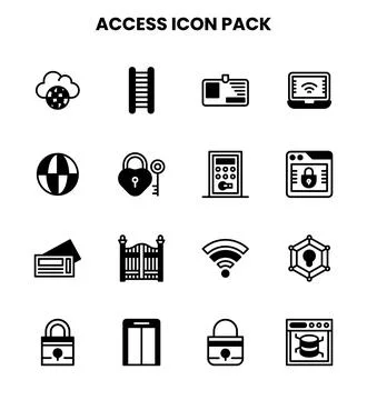 Access DuoTone Vector Icons Pack 스톡 일러스트