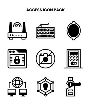 Access DuoTone Vector Icons Pack Illustrazione stock