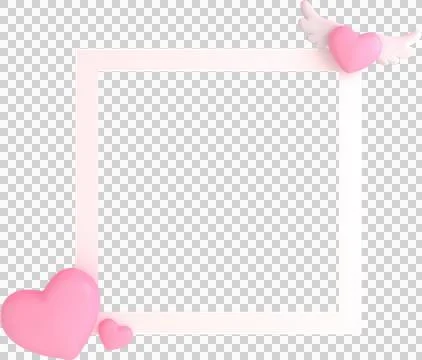 Access element for Valentine's Day and Mother's Day greeting card, 3D rende.. Illustrazione stock