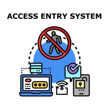 Access entry system for digital security protection Stock Illustration