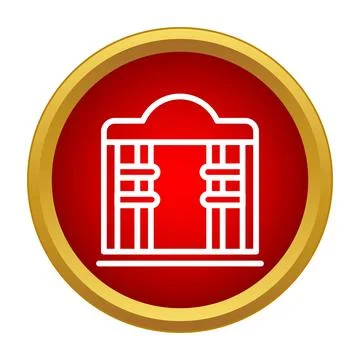 Access gate icon representing security entrance barrier Stock Illustration