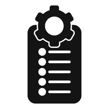 Access gear overview icon simple vector. Cooperation machine Stock Illustration