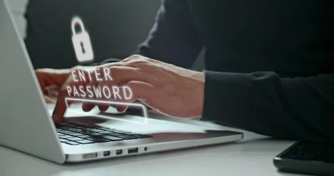 Access granted animation with green digital padlock Stock Footage 318800596