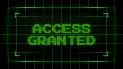 Access Granted Glitch Animation in Green Digital Style Video stock 317627111