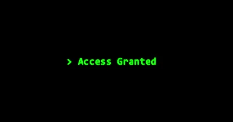 Access granted notification, computer hacking success notification Stock Footage 305893702