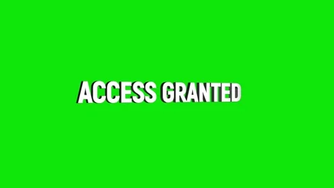 Access granted text 3D word rotation animation video effect for trailer title Stock-Footage 313715496