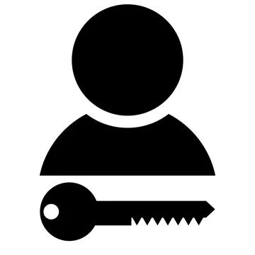 Access icon on white background. Personal key sign. key access symbol. Stock Illustration