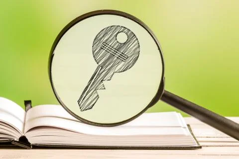 Access information with a pencil drawing Stock Photos