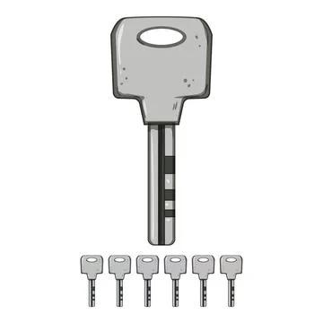 Access key cartoon vector graphic Stock Illustration