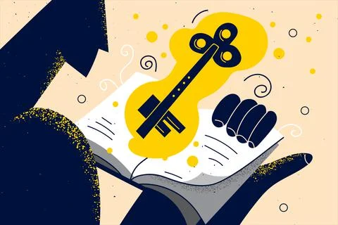 Access to knowledge, intelligence, education concept Stock Illustration