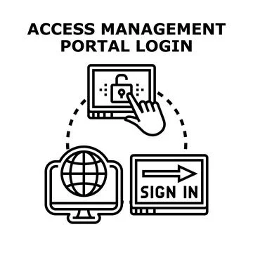 Access management portal login security data Stock Illustration