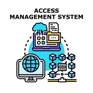 Access management system for data technology networks 스톡 일러스트