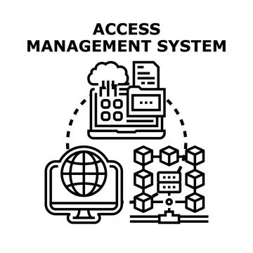Access management system for data technology networks Stock Illustration