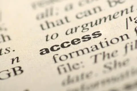 Access meaning in dictionary Stock Photos