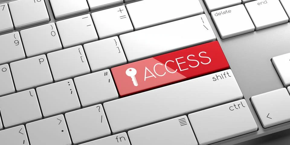 Access - modern computer keyboard - 3D illustration Stock Illustration