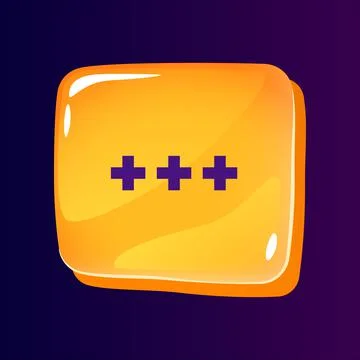 Access to more options glossy ui button with pixelated color icon Illustrazione stock