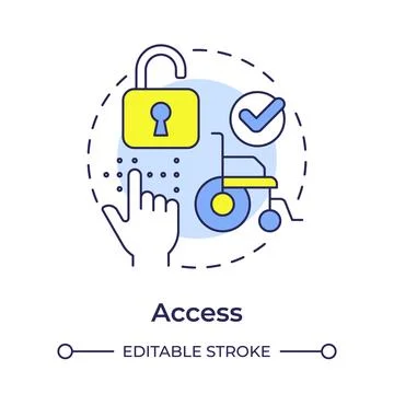 Access multi color concept icon Stock Illustration