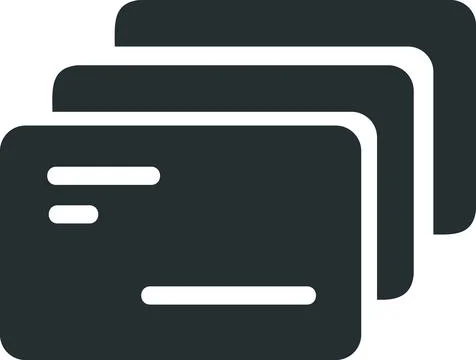 Access or payment cards icon set Stock Illustration