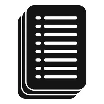 Access papers icon simple vector. Budget contract Stock Illustration