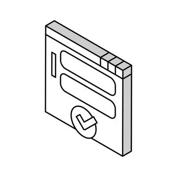 Access password accepted isometric icon vector illustration Stock Illustration