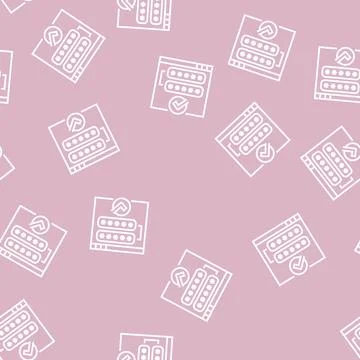 Access password accepted line seamless pattern Illustrazione stock