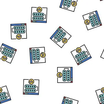 Access password accepted vector seamless pattern Illustrazione stock