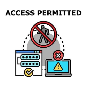 Access permitted concept with secure login authentication Stock Illustration