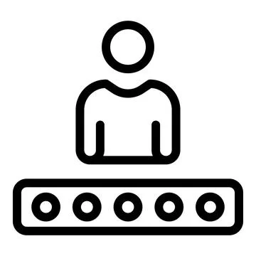 Access personal data icon, outline style Stock Illustration