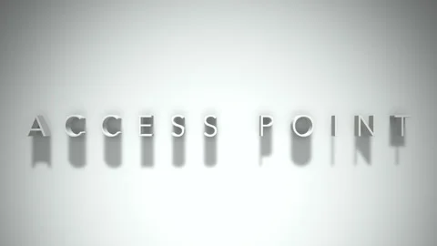 Access point 3D title animation white text on a white background Stock Footage 299823196