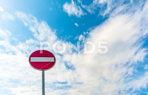 Access prohibition road sign Stock Photos