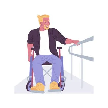 Access ramp isolated cartoon vector illustrations. Ilustración de archivo