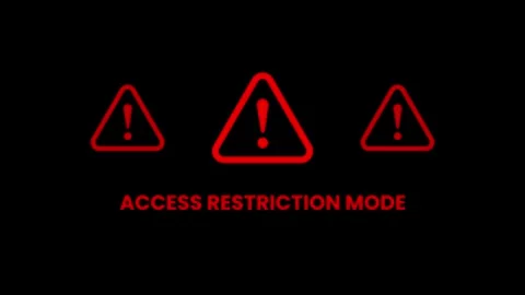 Access restriction mode alert warning icon animation Vídeo Stock 329241498