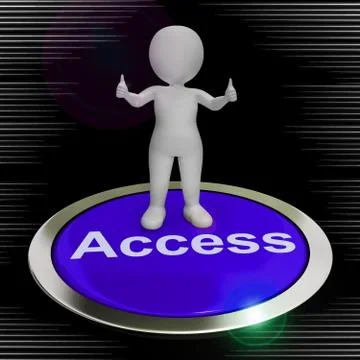 Access security icon means control of admission to a website or Stock Illustration
