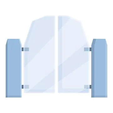 Access smart gate icon, cartoon and flat style Stock Illustration