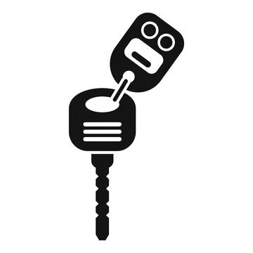 Access smart key icon simple vector. Alarm start Ilustración de archivo