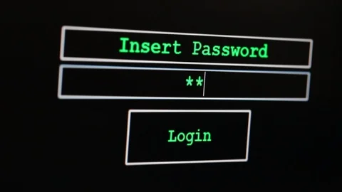Access system hacked by a hacker on black background Stock Footage 102512007