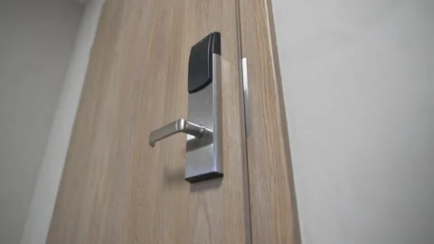 Access system with handle and reader integrates seamlessly Stock Footage 318736625