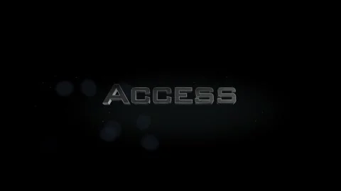 Access title metal text on black alpha channel background Stock Footage 296254567